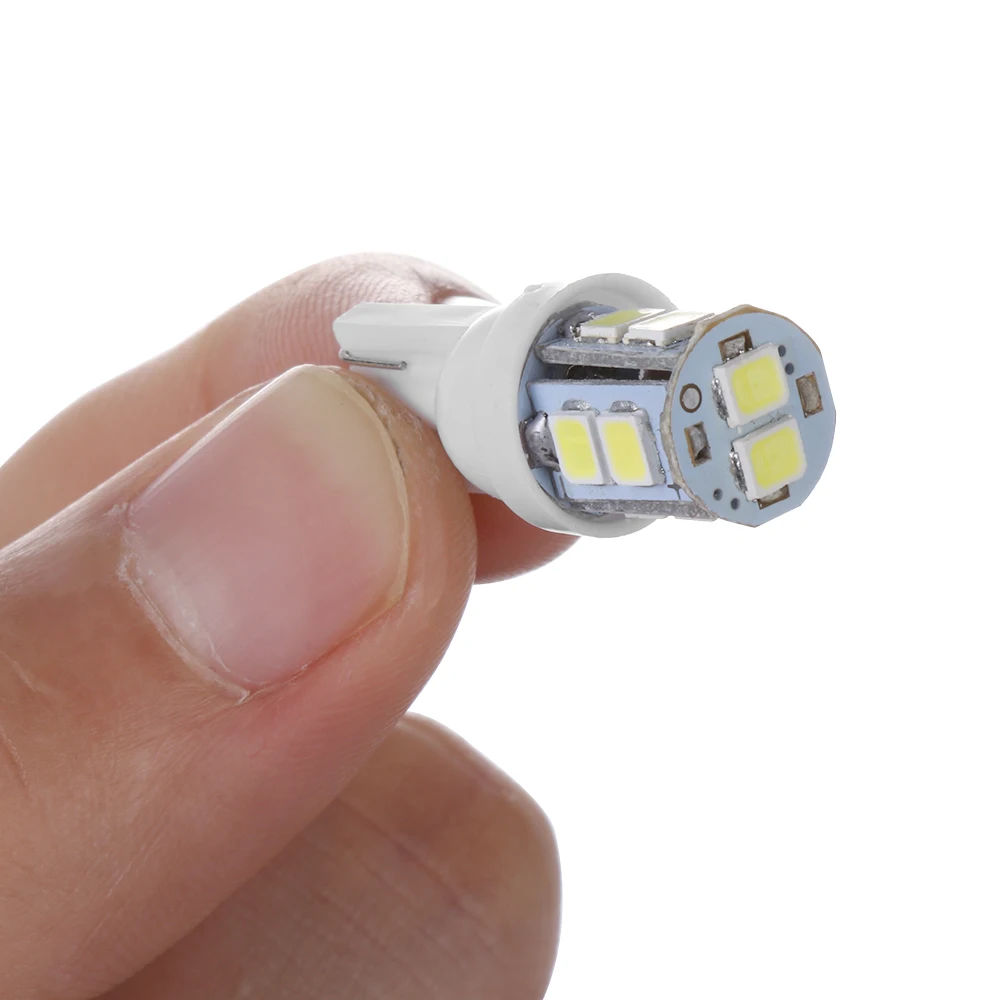 Автомобильный светильник T10 10SMD W5W 194 168 2825 белый светильник s светодиодный Клин лампы Супер яркий DC 12 В светильник номерного знака боковой задний светильник
