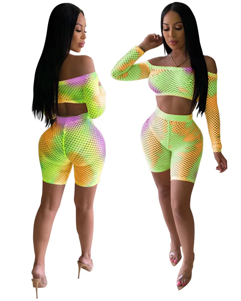 Женский пляжный комплект из двух предметов короткий топ с открытыми плечами и