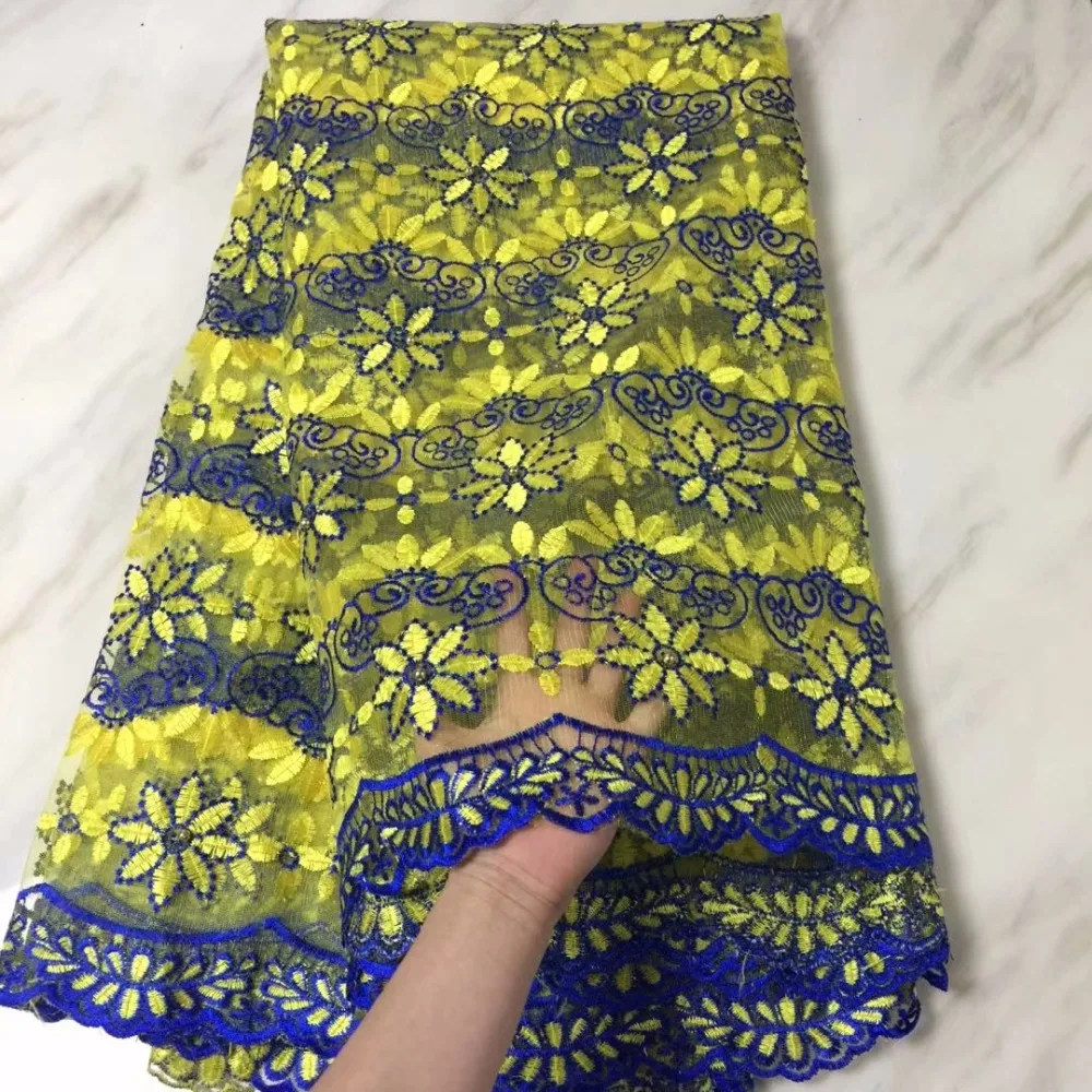 Красивые швейцарская вуаль кружево тюль цветы вышивка с бисером 5yds Африканский