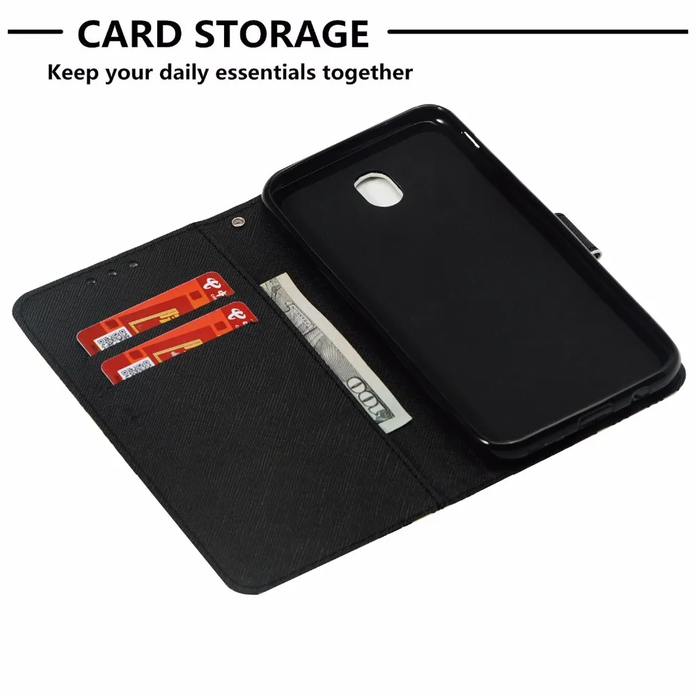 J3 2017 Flip Leather Case For Samsung Galaxy J330 Wallet Bag Stand Cover EU Phone Cases | Мобильные телефоны и аксессуары
