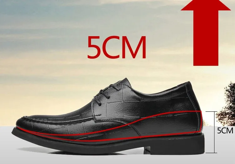 Мужская повседневная обувь увеличивающая рост 5 см Chaussure Homme модная модельные