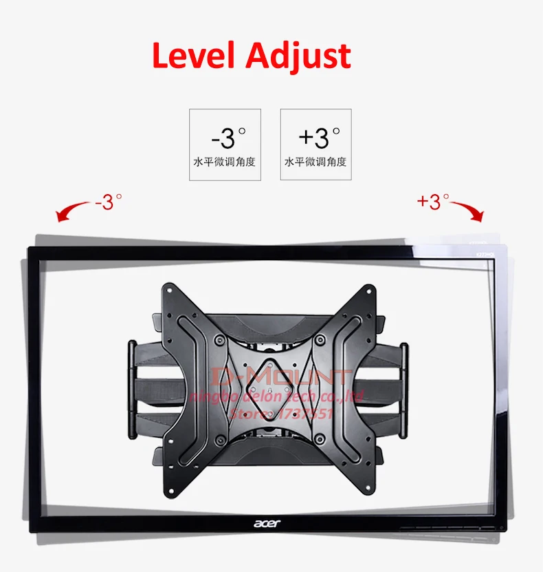 2"-55" 6 arm full motion tv настенное крепление 45 кг выдвижной поворотный жк плазменный ТВ кронштейн ЖК настенное крепление led пластиковая крышка
