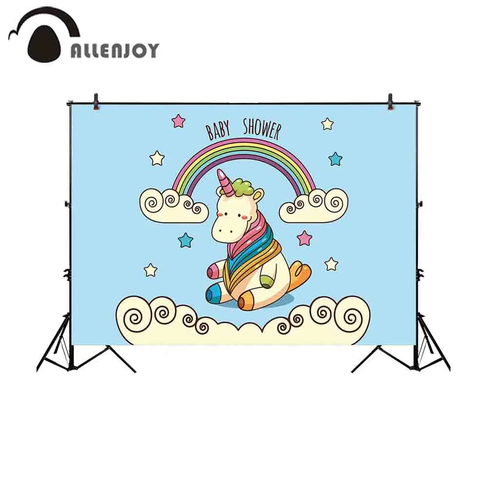 Allenjoy фон для фотосъемки с изображением радуги облака единорога детского