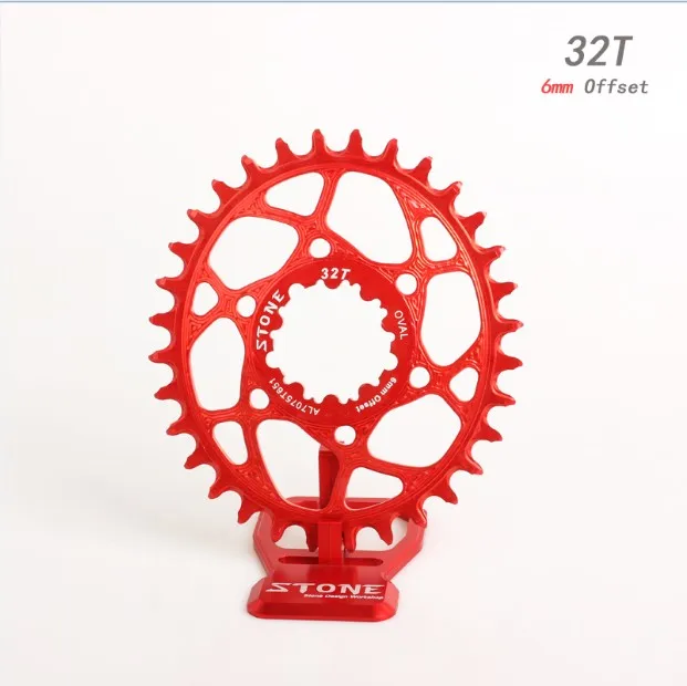 Oval 32T red GXP овальная Звездочка 6 мм смещенное цепное колесо для GXP xx1 Eagle GX X01 X0 X9 30-38T 1x система - Цвет: Oval 32T red
