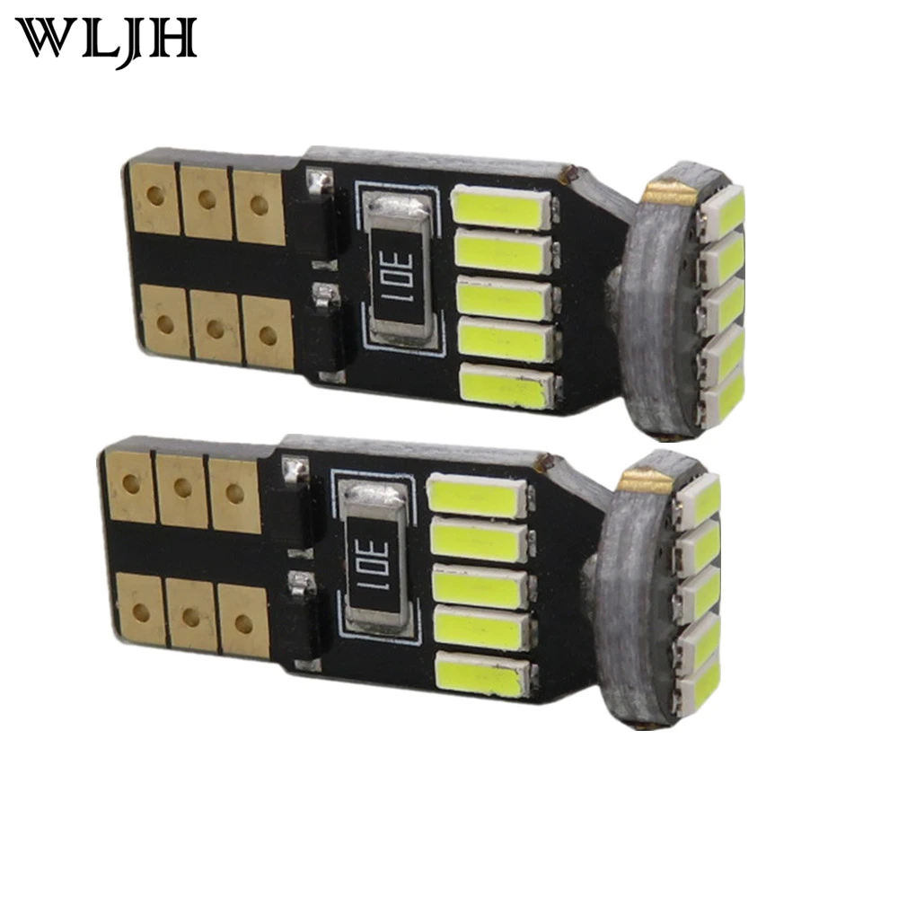 WLJH 2x Canbus T10 W5W светодиодный 4014 SMD лампочка фонарь Автомобильный 12В номерной знак