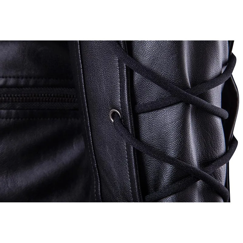 Мужская куртка из искусственной кожи черная мотоциклетная в стиле хип хоп скейтборда панк кожаная 072806|jacket