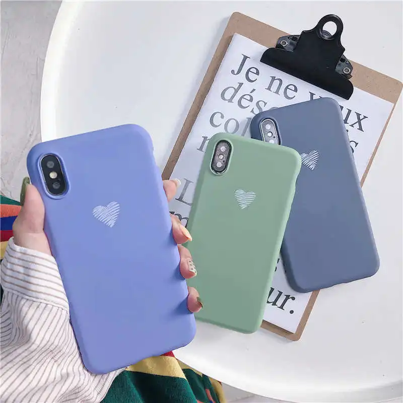 PIXIU высококачественный чехол для iPhone 6 7 Plus X XR XS Max простой однотонный силиконовый