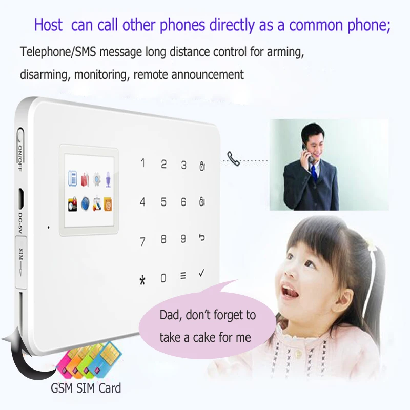 Android iso приложение Беспроводной gsm Текст сигнализации дома Системы smart ip Security