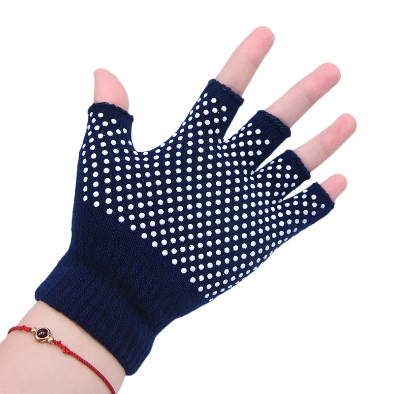 

For Women Cotton Half Finger Yoga Gloves Gym Training Fitness Gloves Sports Weight Lifting Exercise Slip-Resistant Gloves