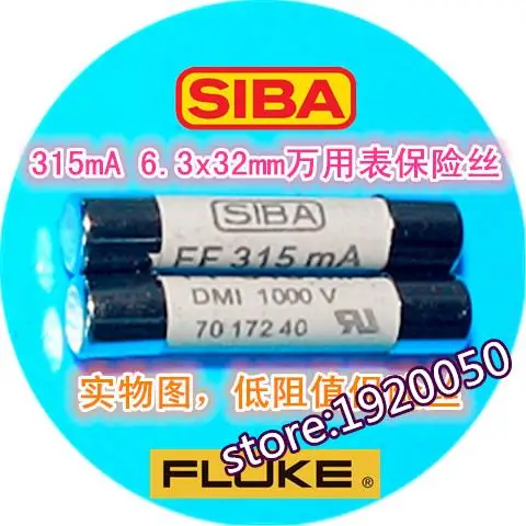 Тестер изоляции FLUKE трубка Предохранителя FF315mA 315mA 1000V F1508/1503/1507 6 3*32|tube fuse|tube testertube 8