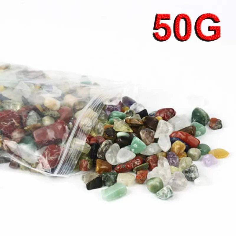 50g Maytir 50 г/100 г Натуральный Цветной Кварцевый Кристалл Мини камень рок чипсы целебные образцы DIY аксессуары - Цвет: 50g