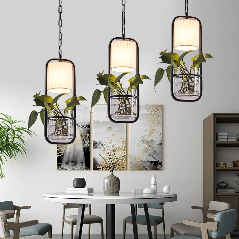 Современная черная клетка подвесные светильники железный минималистский ретро