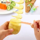 Спиральный слайсер Rayfox для моркови, кухонные модели для нарезки овощей, картофелерезка, аксессуары для готовки, домашние приспособления, спиральный измельчитель нож