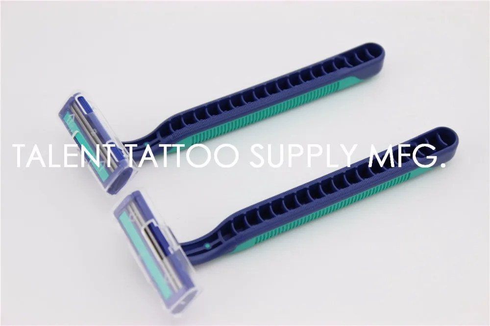 10 шт./лот новая одноразовая бритва для татуировок двойные лезвия из нержавеющей