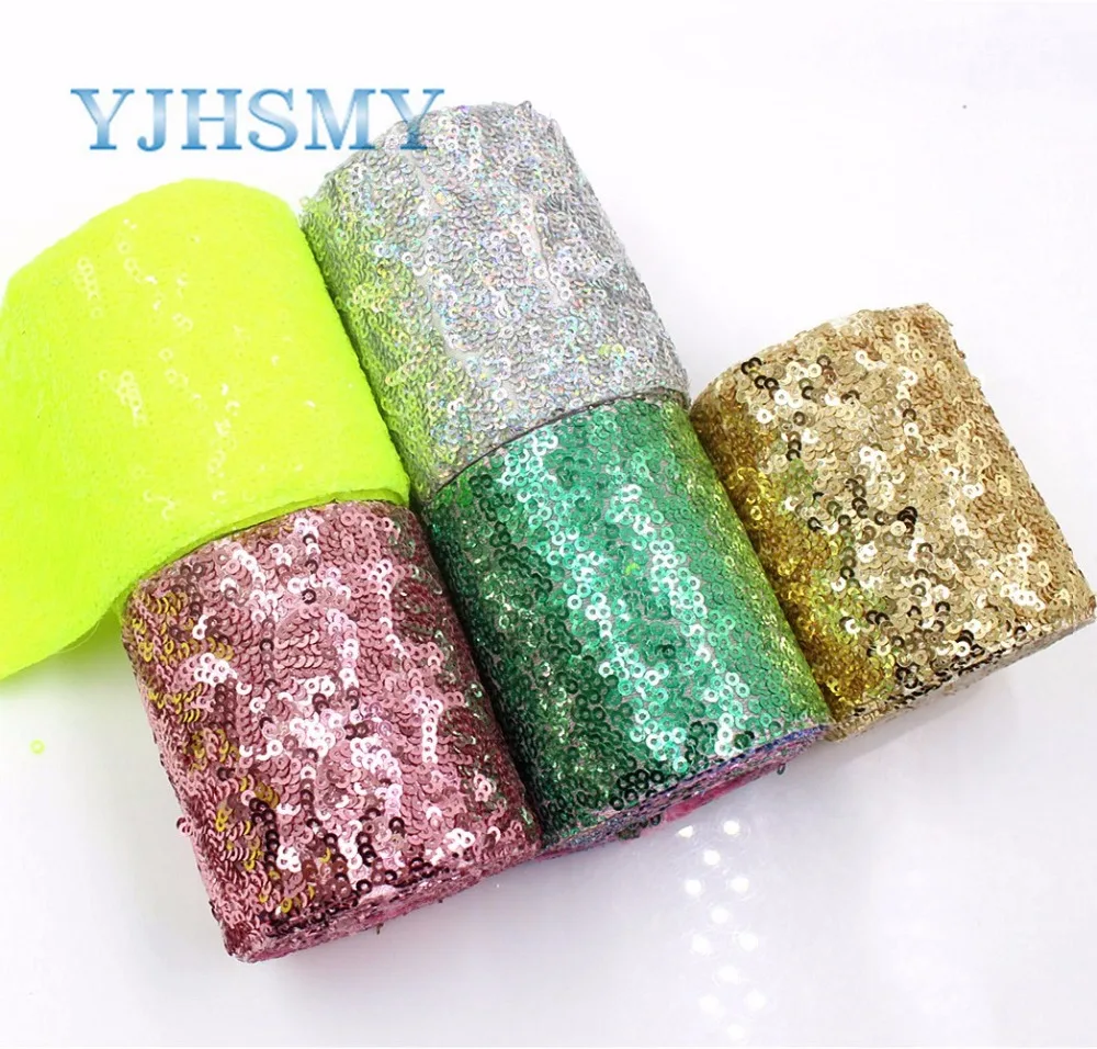 

YJHSMY G-18930-1293,75 мм, 2 ярда цветные ленты с вспышкой, свадебное украшение, аксессуары для одежды, материалы для рукоделия