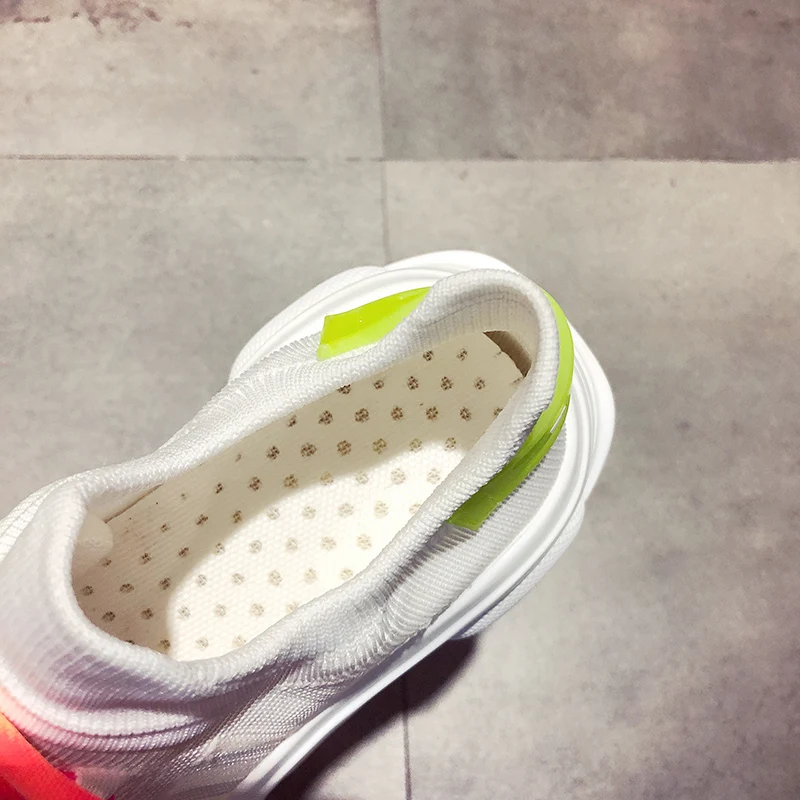 

Women Sports Shoes Rainbow Lace Running Shoes Girl Student Outdoor Colorful Breathable Casual Comfortable Mesh Shoes Sneakers