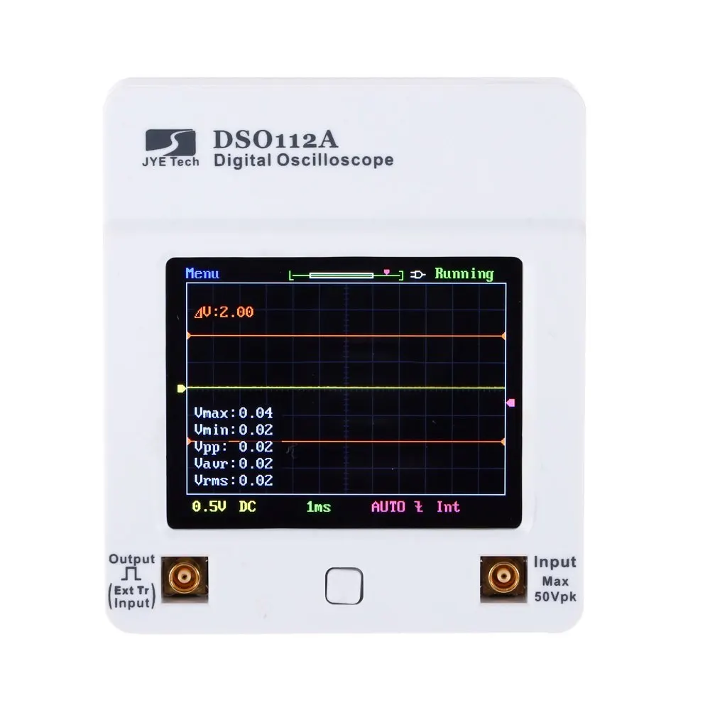 

Цифровой мини-осциллограф DSO 112A TFT, портативный USB-осциллограф с сенсорным экраном, 2 МГц, 5 млн выборок в секунду