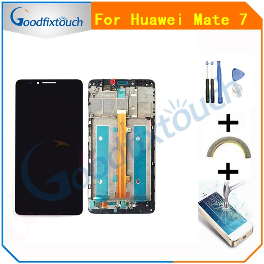 С рамкой для Huawei Mate 7 Mate7 ЖК-дисплей + сенсорный экран дигитайзер в сборе MT7