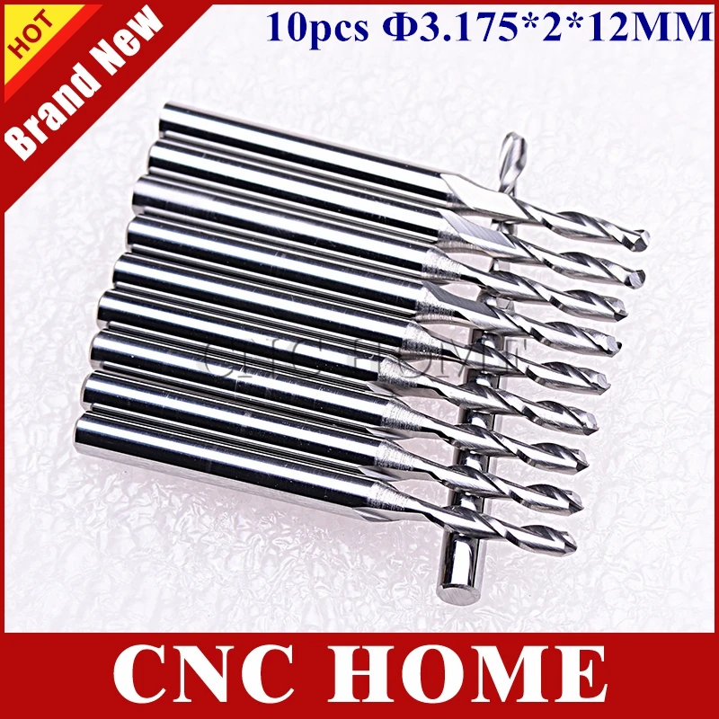 10 шт. CED 2 мм карбидные двойные канавки сферические концевые фрезы спиральные для