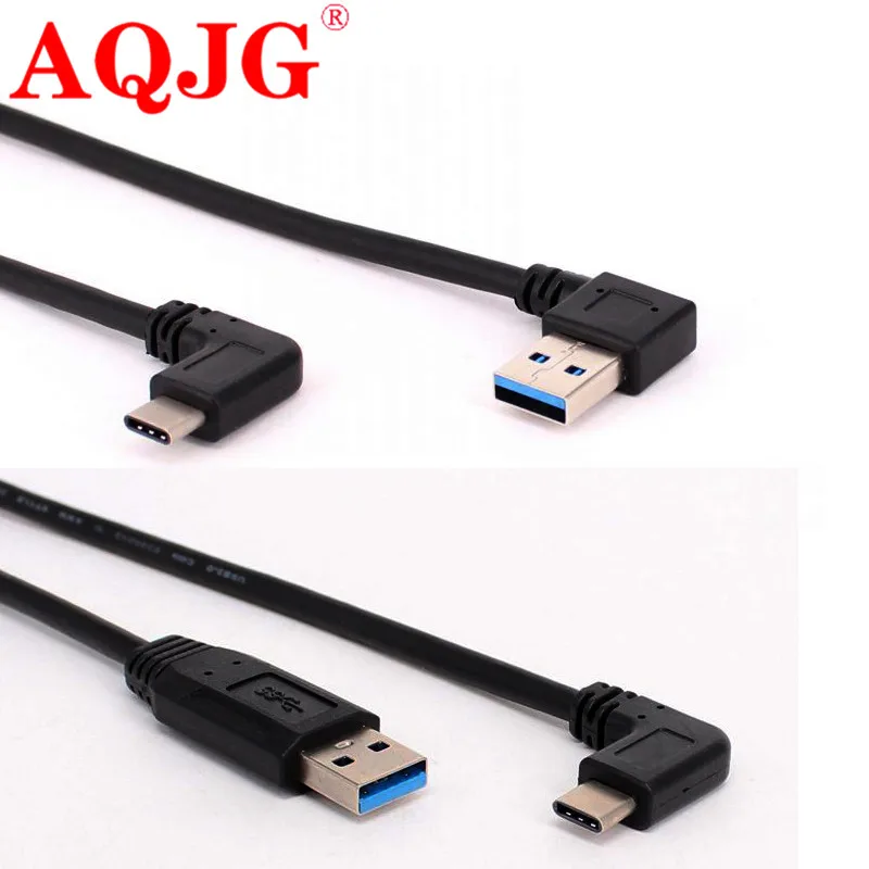 

Кабель USB C с прямым углом 90 градусов, Переходник USB 3,0 2,0 А в USB Type C для синхронизации данных и зарядки