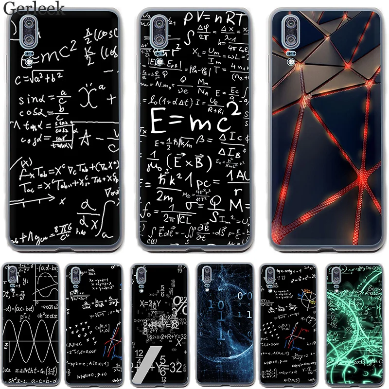 Мягкий ТПУ чехол E = mc2 математическое уравнение физическая формула для Huawei P30 P8 P9