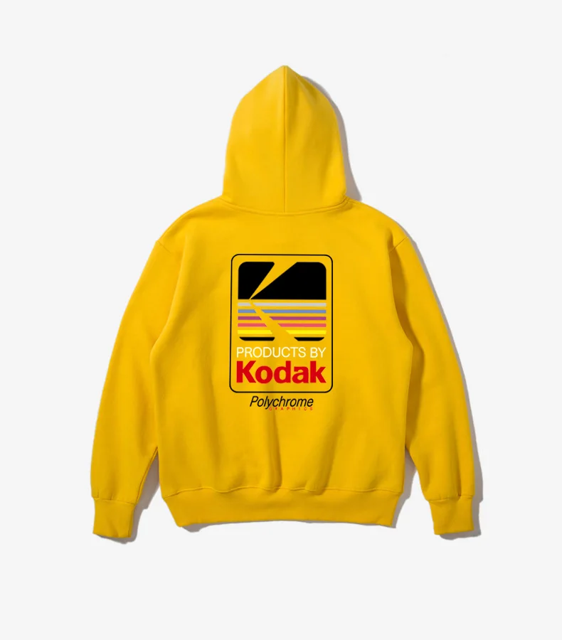 Японская зимняя флисовая толстовка в стиле хип хоп куртки Харадзюку kodak мужские и