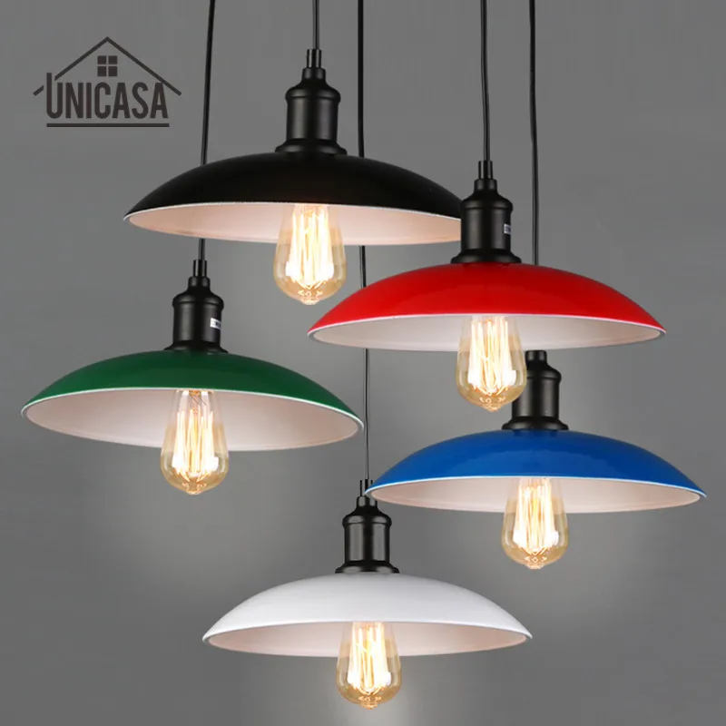 Современные подвесные светильники цветные абажуры из кованого железа
