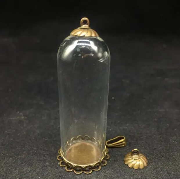 50x18mm New Fashion Handmade Glass Necklace clear wish crystal glass globes tube bell shape jewelry finding bottle jars | Украшения и