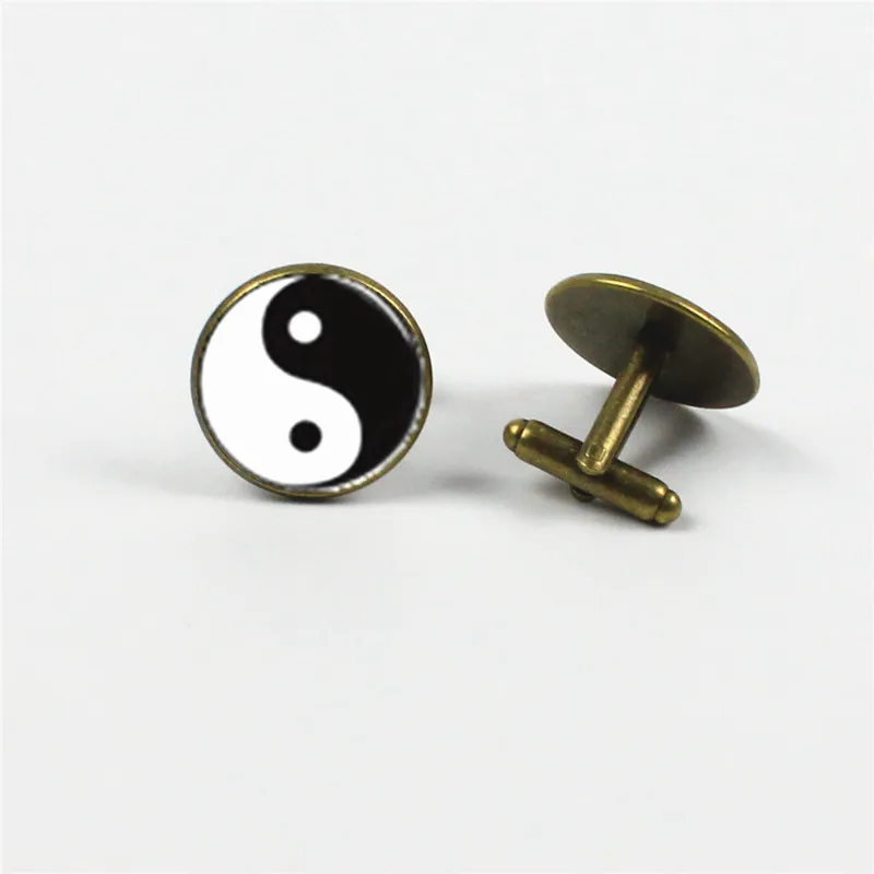 

Модные запонки для рубашек ручной работы Инь Ян сплетни стеклянный купол ювелирные изделия Высокое качество запонки ювелирные изделия