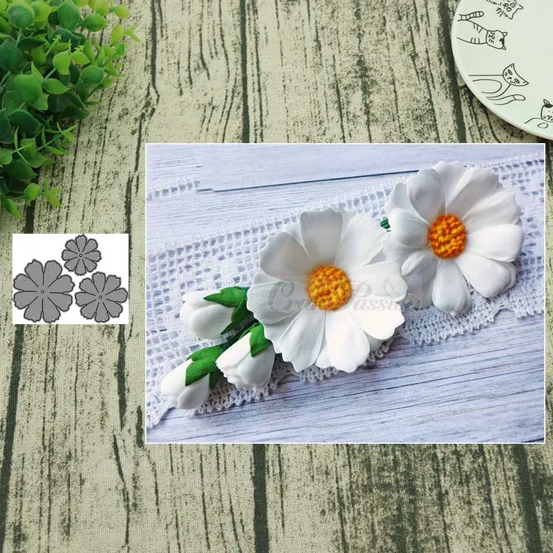 AddyCraft 2019NEW 3pc flower Metal cutting dies cut die Scrapbook paper craft knife mould blade punch stencil | Дом и сад