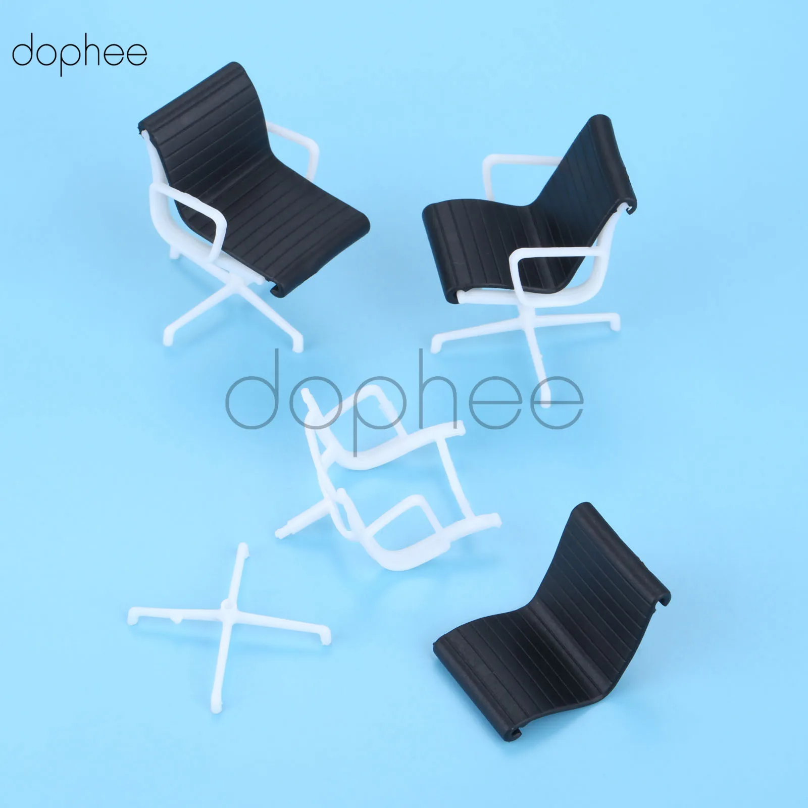

dophee 5 sets 1:25 Computer Chair Model Swivel Chair Action Fiugure Office Sence Accessories