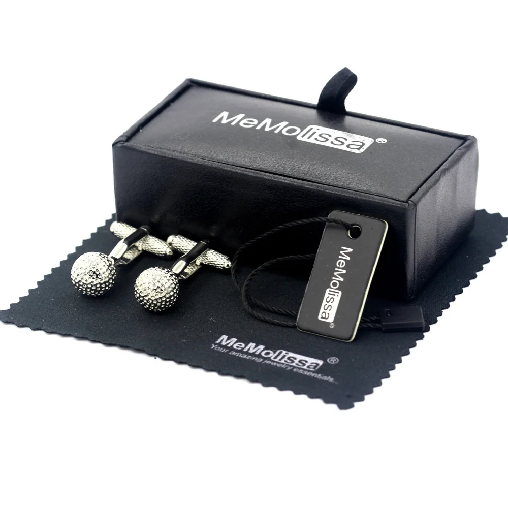 

MeMolissa Display Box Cufflinks Ball Cuff link Plot Design High Quality Men Business Shirt Cufflink Free Tag & Wipe Cloth