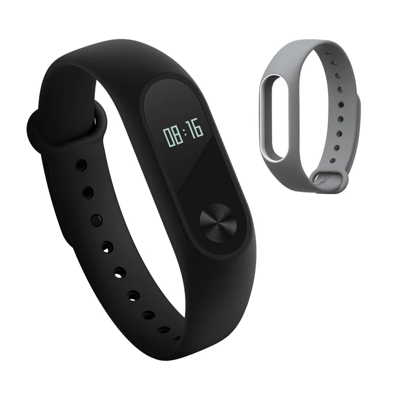 Xiaomi mi Band 2 Смарт-браслет Фитнес браслет mi Band 2 крепление для спортивной камеры Xiao mi Band2 сенсорный экран монитор сердечного ритма Smartband - Цвет: Grey white