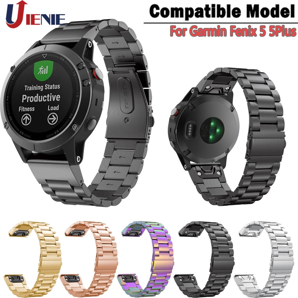 Ремешок из нержавеющей стали для Garmin Fenix 5/5Plus/ 6/Forerunner 935 945/touchs60 22