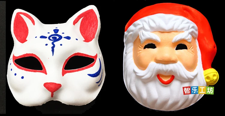 Бумажная целлюлоза Неокрашенная пустая белая сексуальная Маскарадная маска для