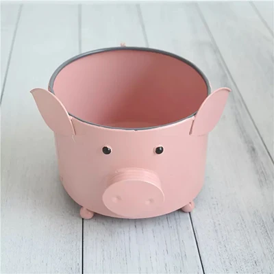 Bucket A Реквизит для фотосъемки новорожденных с героями мультфильмов на тему свинок ведро для маленьких мальчиков и девочек шляпа для фотосессии позирующая корзина реквизит bebe foto Shoot аксессуары - Цвет: Bucket A