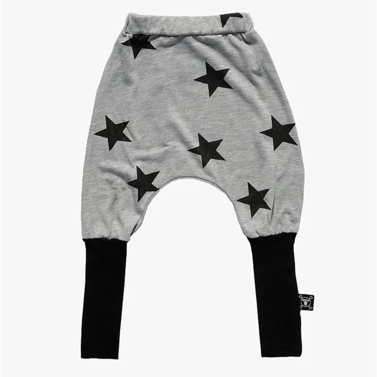 

2016 Spring autumn new Cotton Europe fashion 5 stars pattern children harem pants 3-8 year boys girls pants kids pants