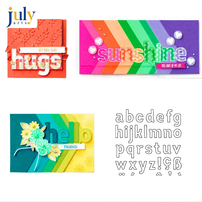 Julyarts почтовые марки и умирает ABC штамп штампы наборы для изготовления карт