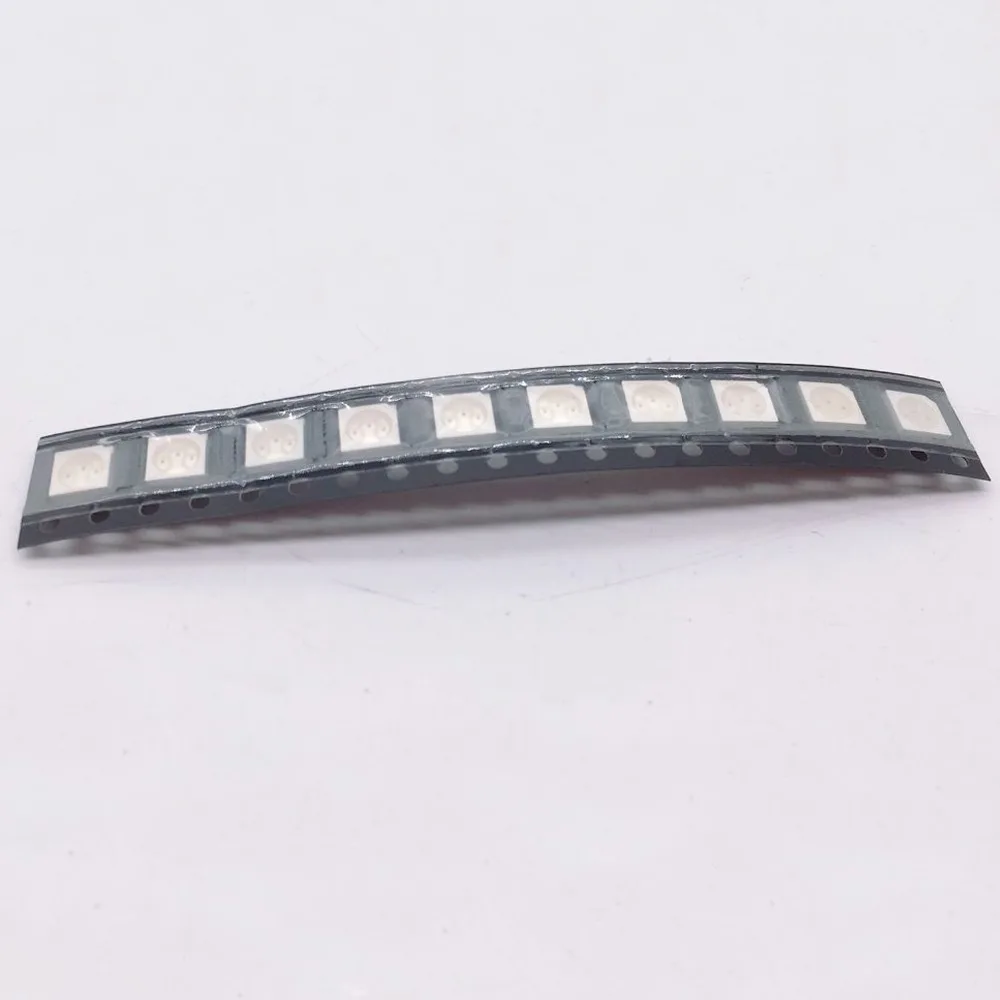100 шт. 5050 SMD светодиодный белый теплый красный желтый зеленый синий розовый UV Диод