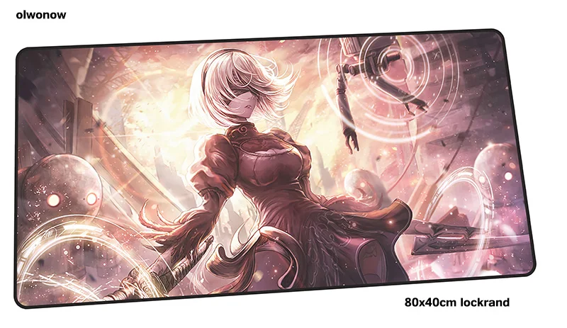Nier automata коврик для мыши 80x40 см Новое поступление коврик для мыши лучший игровой коврик для мыши геймер толстые персонализированные коврики для мыши Клавиатура ПК коврик