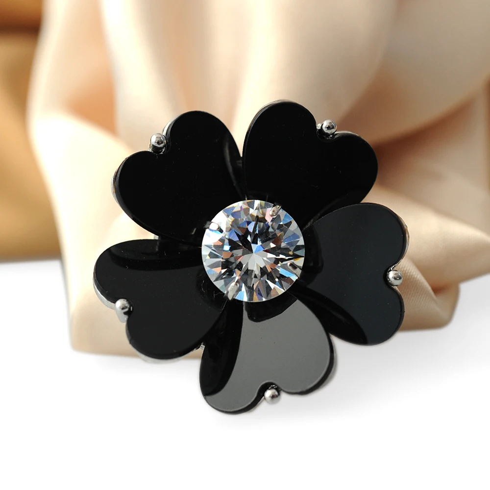 Jackсоломенная цепь шарф с пряжкой четырехлистный клевер циркониевая брошка зажим