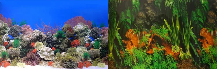 Не-самоклеющиеся высота 30 см аксессуары аквариума украшения фона водонепроницаемый стикер рок обои
