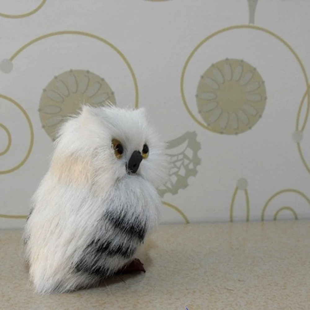 Моделирование Снежный белый плюшевый Hedwig сова игрушка кукла Хэллоуин Рождественский подарок дерево аксессуары