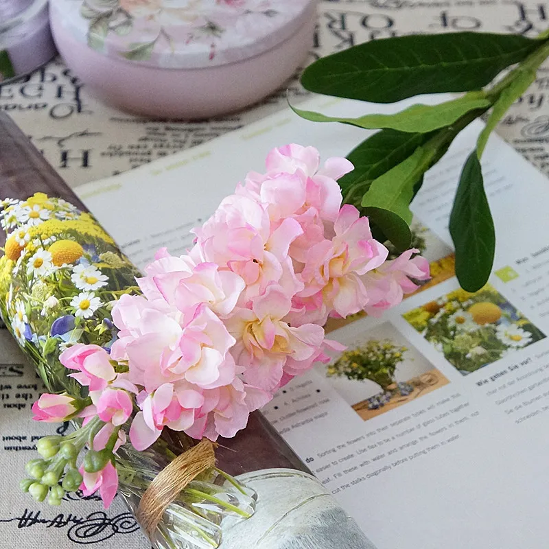 deep pink A Искусственные фиолетовые цветы, искусственные цветы для дома, свадьбы, фотографии, украшения сада, сделай сам, искусственные цветы, гиацинт - Цвет: deep pink A