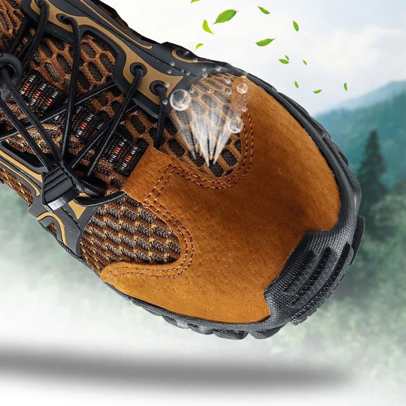 Кроссовки мужские сетчатые Нескользящие дышащие быстросохнущие для