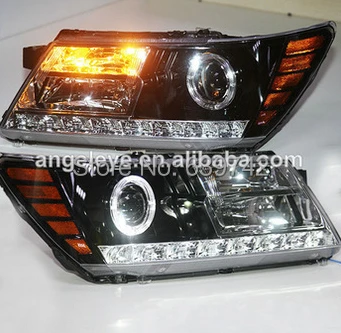 Для Dodge Journey JCUV Светодиодная лента фара с линзы проектора Bi Xenon 2009 2014 года|headlights for|bi