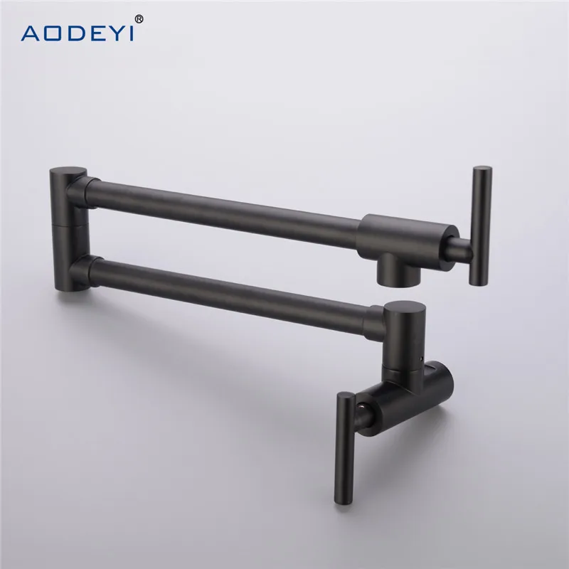 100% Твердый латунный горшок Наполнитель кран настенное крепление кухонный