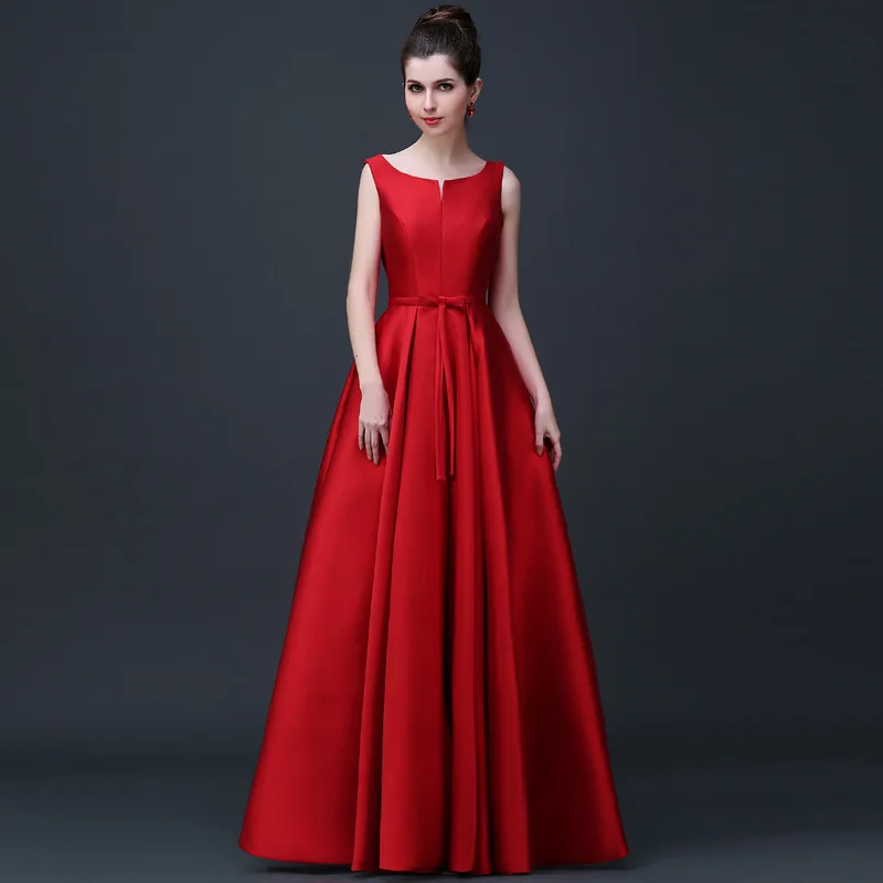 Vestido de festa Новое атласное сексуальное ТРАПЕЦИЕВИДНОЕ ПЛАТЬЕ С v-образным вырезом бордовое Золотое фиолетовое платье для невесты свадебное платье largo