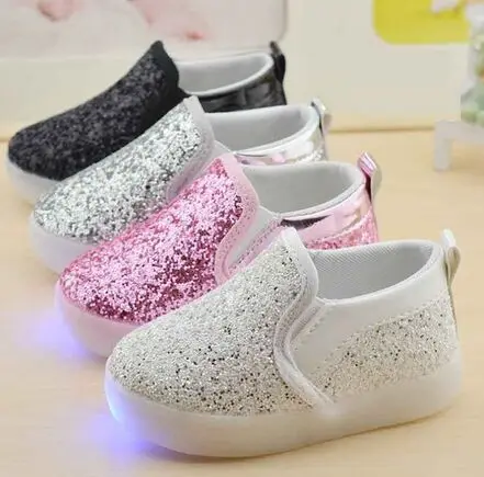 New Boys Girls Led Light Up PU Leather Children Shoes Luminous Glowing Flats Sneaker Sports Casual Running Kids Shoe Size 21-30 | Детская