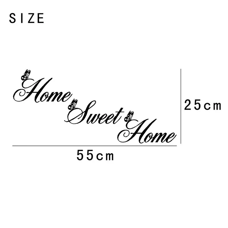 

Bestdedc Newcomdigi "Home Sweet Home" Wall Quote Sticker Wall Decals Mural Art Lounge